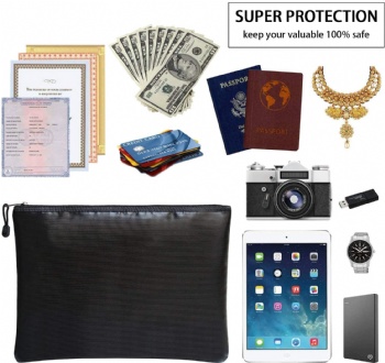 Fireproof Money Bag Safe Pouch File Storage