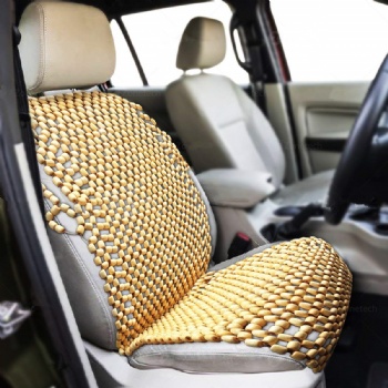 Natural Wood Beaded Seat Cover
