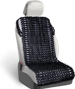 Black Wooden Beaded Seat Cover