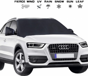 2 in 1 Car Windshield Cover Sunshade with Mirror Cover
