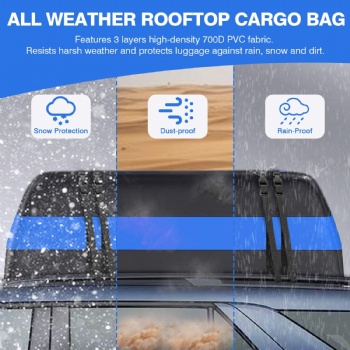 21 Cubic Feet Car Rooftop Cargo Carrier Bag For With/Without Racks