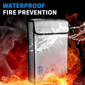 Silicon Coated Fireproof Safe Document Bag