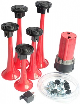 12V DC 5PCS Musical Loud Speaker Air Horn with Compressor
