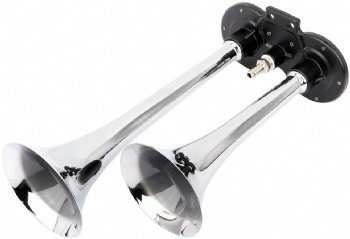 12V Double Trumpet Air Horn Kit with Compressor