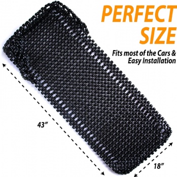 Black Wooden Beaded Seat Cover