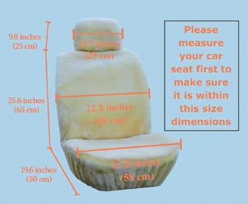 Beige Genuine Sheepskin Seat Covers