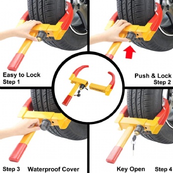 Wheel Lock Heavy Duty Security Tire Lock Anti Theft Lock For Car
