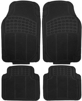 4Pcs Pvc Rubber Car Floor Mat For All Weather