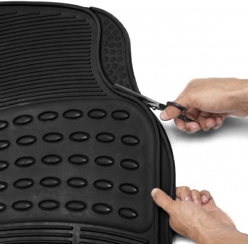 4Pcs Pvc Rubber Car Floor Mat For All Weather