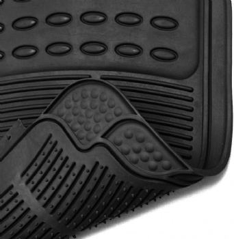 4Pcs Pvc Rubber Car Floor Mat For All Weather