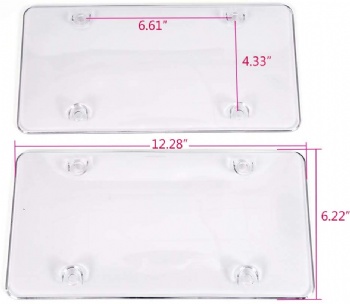 Breakable Clear Car License Plate Cover