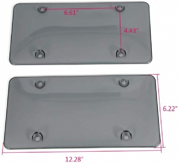 Breakable Smoked  Bubble License Plate Cover