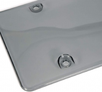 Breakable Smoked  Bubble License Plate Cover