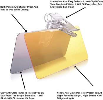 2 In1 Car Windshield Extender Sun Visor