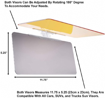 2 In1 Car Windshield Extender Sun Visor