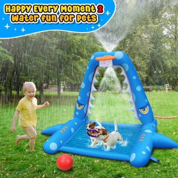 Inflatable Shark Sprinkler For Kids Outdoor Play