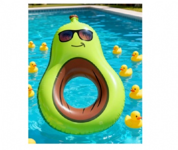 Avocado inflatable swim ring